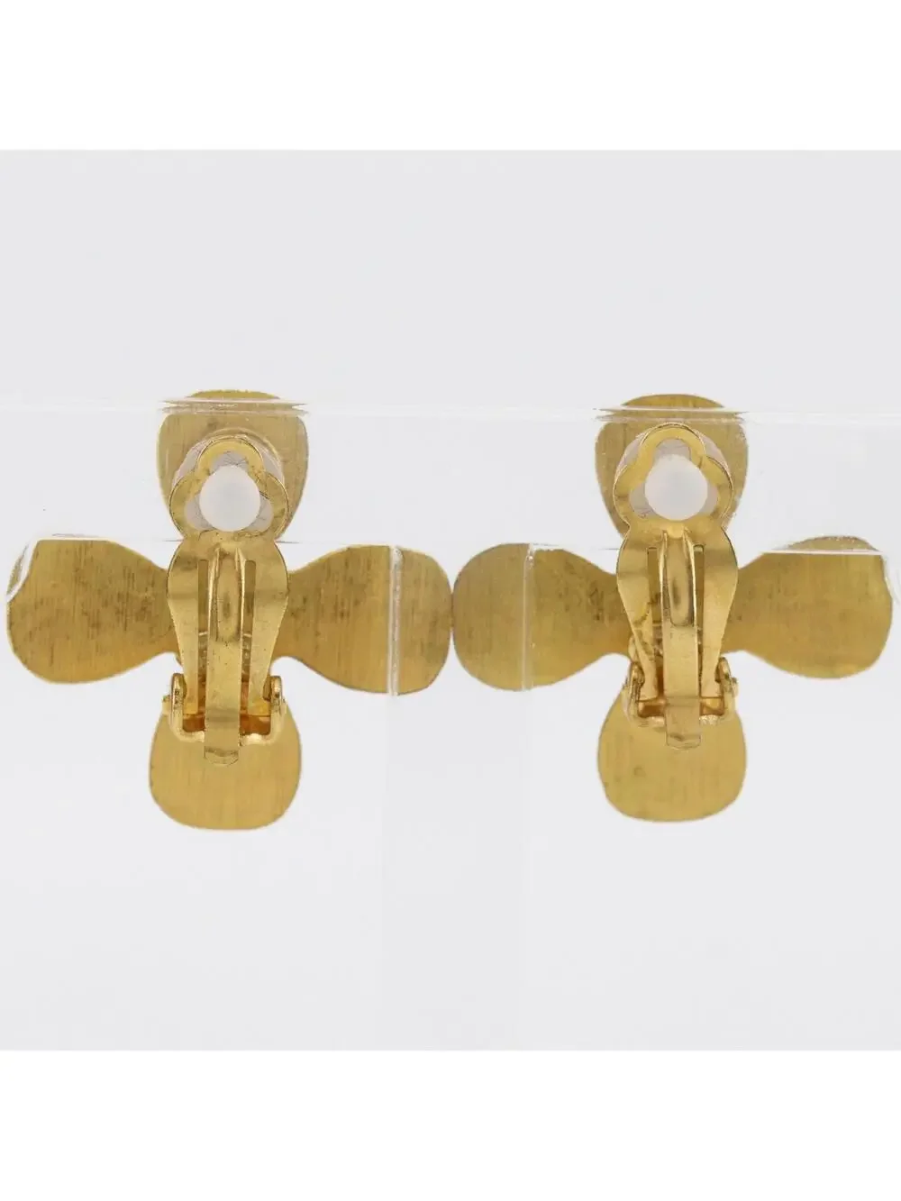 Chanel Cc Logo Clover Clip-On Earrings #327494C62B
